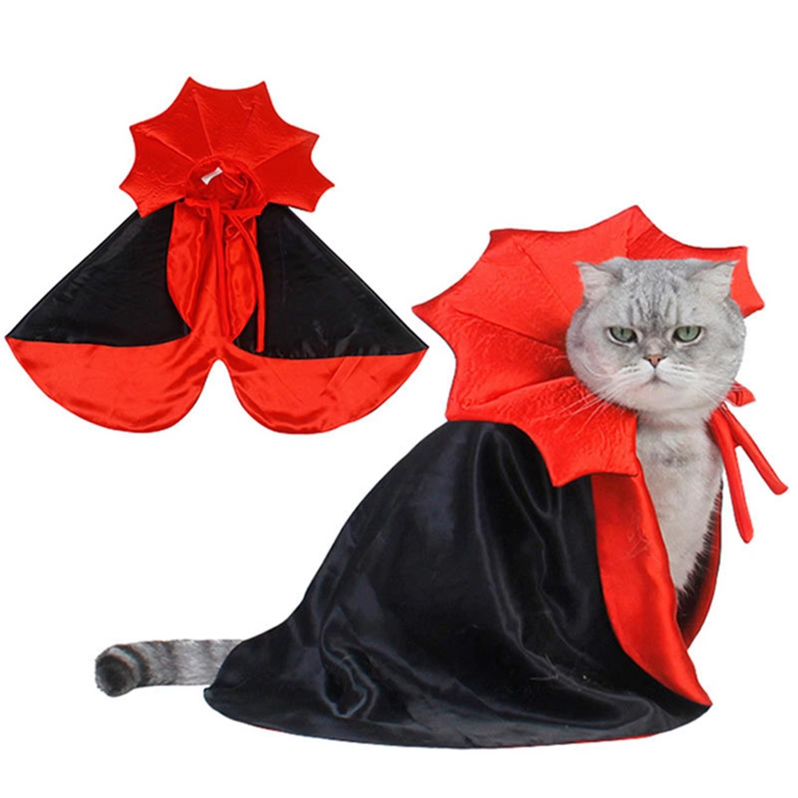 BowLift | Halloween Cape Costume for Cats and Small Dogs – Soft Cloak for Pet Cosplay and Holiday Parties