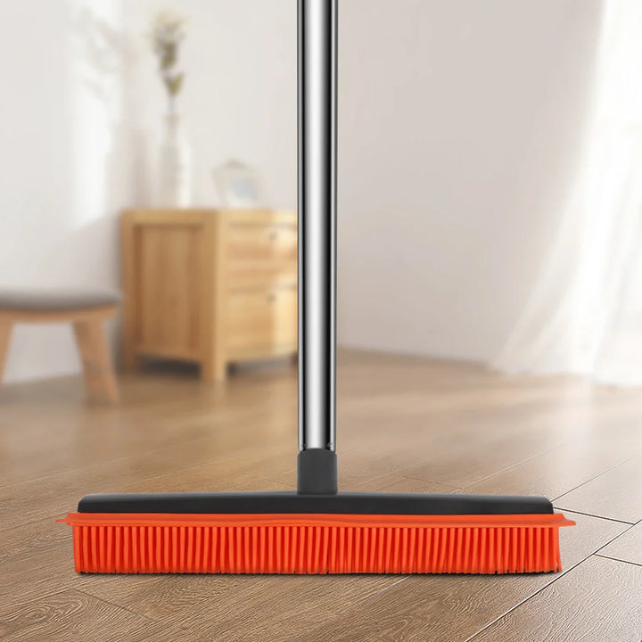 BowLift | Rubber Brooms Hairless SweepPro | Adjustable Silicone Broom for Pet Hair, Carpet & Windows | For Indoor & Outdoor