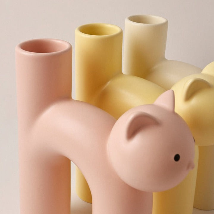Ceramic Cat Vase | Bowlift
