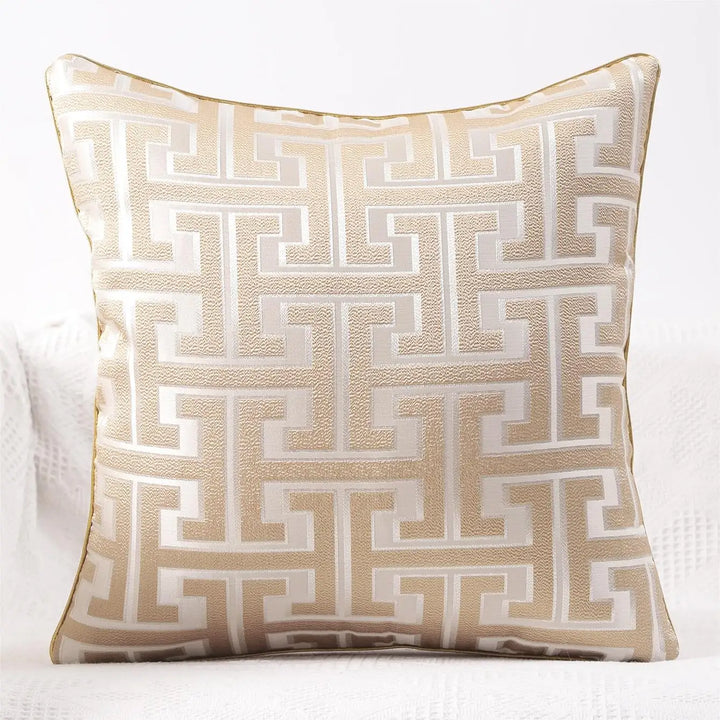 Striped cushion cover in country house style – Decorative sofa cover for living room and couch | Bowlift