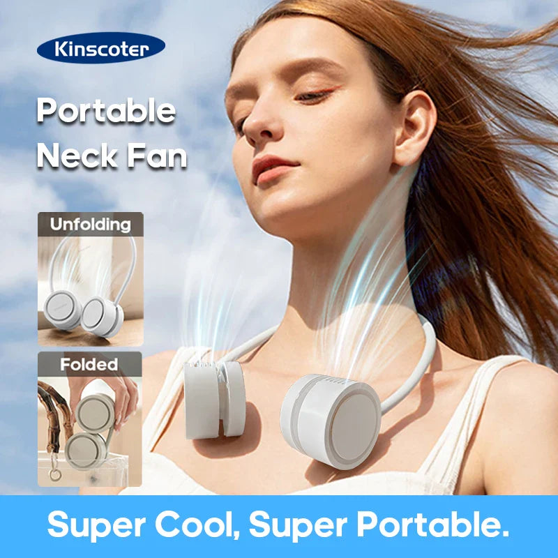 BowLift | NeckBreeze Neck Fan Bladeless | Portable & Rechargeable | 3-Stage Cooling | Quiet & Compact
