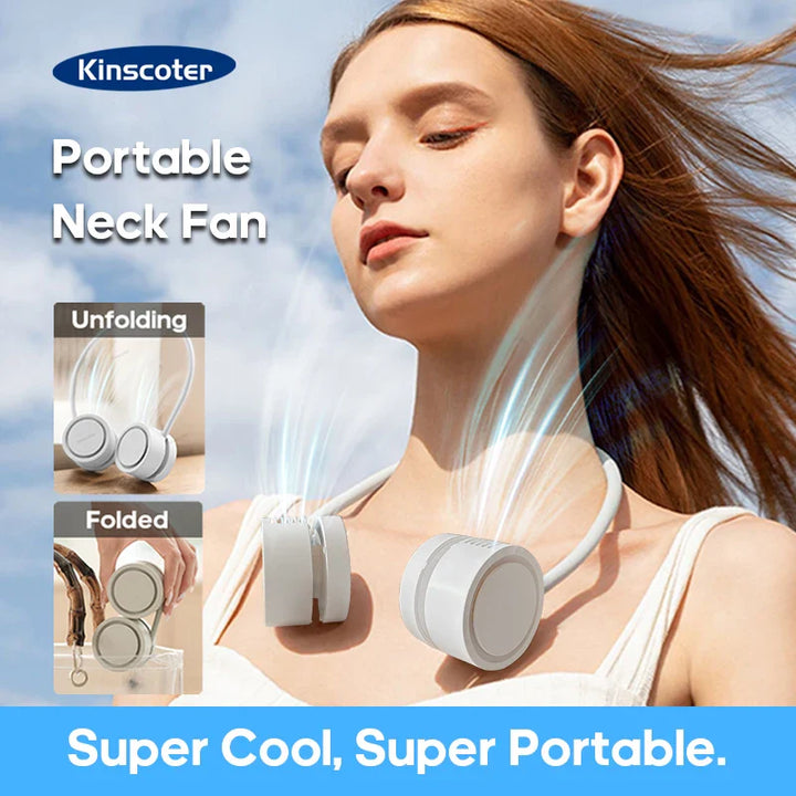 BowLift | NeckBreeze Neck Fan Bladeless | Portable & Rechargeable | 3-Stage Cooling | Quiet & Compact