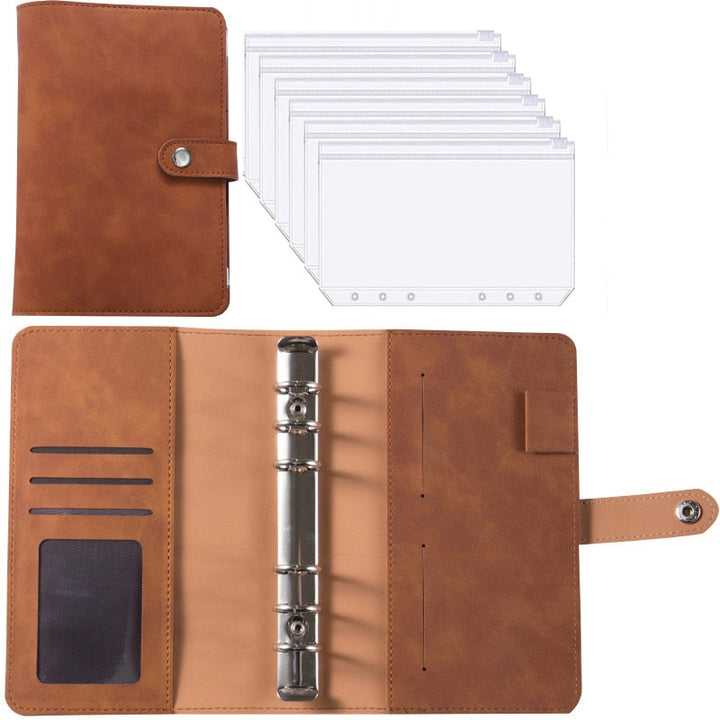BowLift | Financial Planner Leather Multi Pocket Bill Organizer Notebook