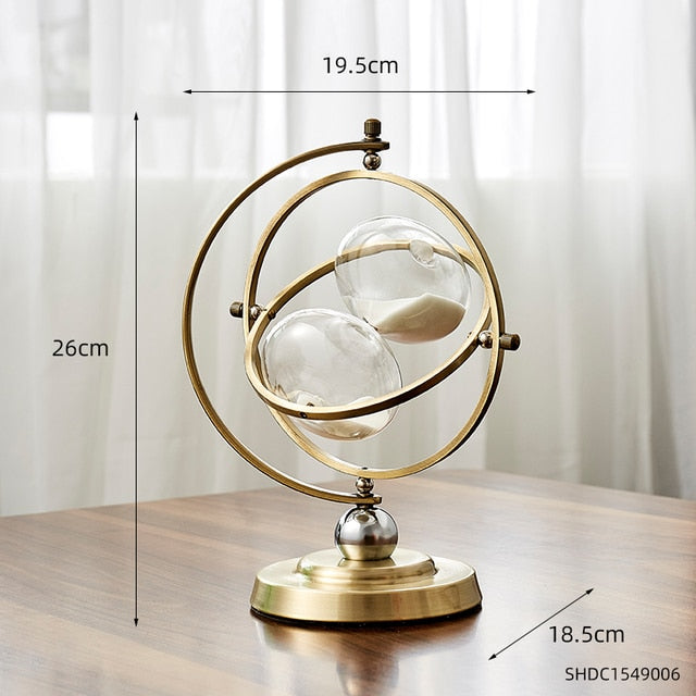 Time Charmer Metal Hourglass Decor | Bowlift