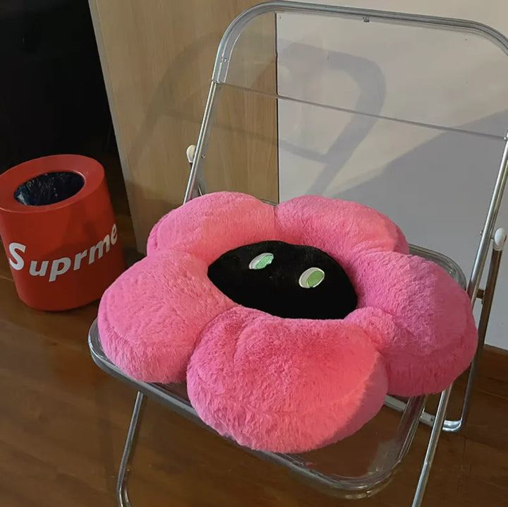 Fluffy Flower Cushion with Eyes | Bowlift
