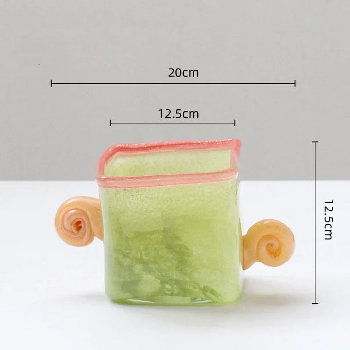 Glass Vase with Binaural Handle | Bowlift