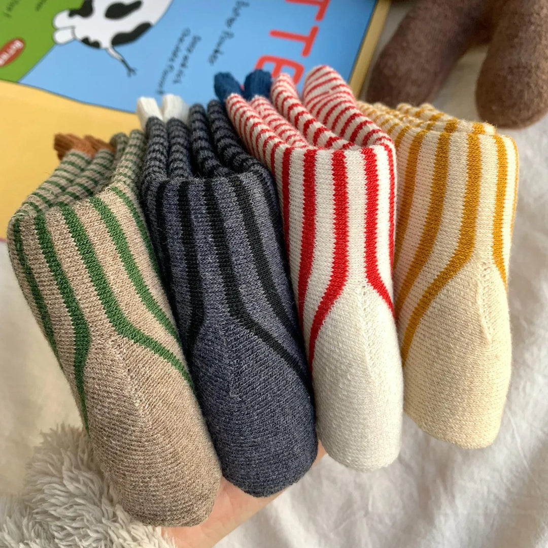 BowLift | WollHerz Women's Wool Socks | Autumn & Winter | Thick & Warm | Ribbed Design | Solid & Stripes