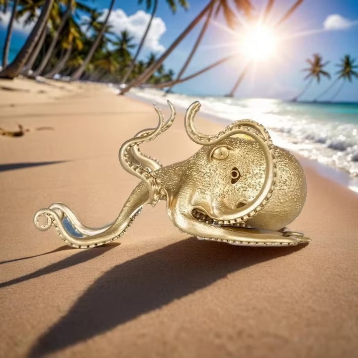 BowLift | Versatile Golden Octopus Desk Organizer & Phone Stand