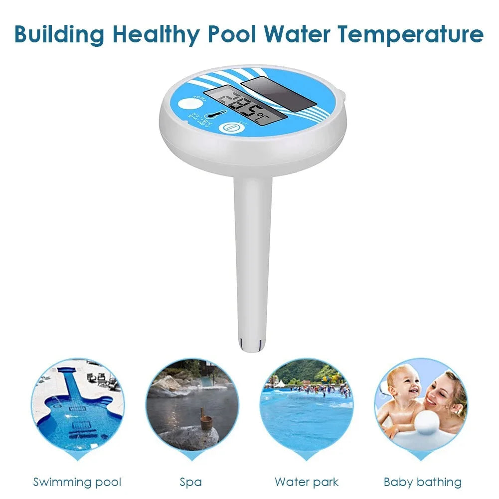 BowLift | THERMAFLOAT Pool thermometer | Floating water thermometer for pool & hot tub | Temperature display 0–50 °C | Shatterproof & weatherproof