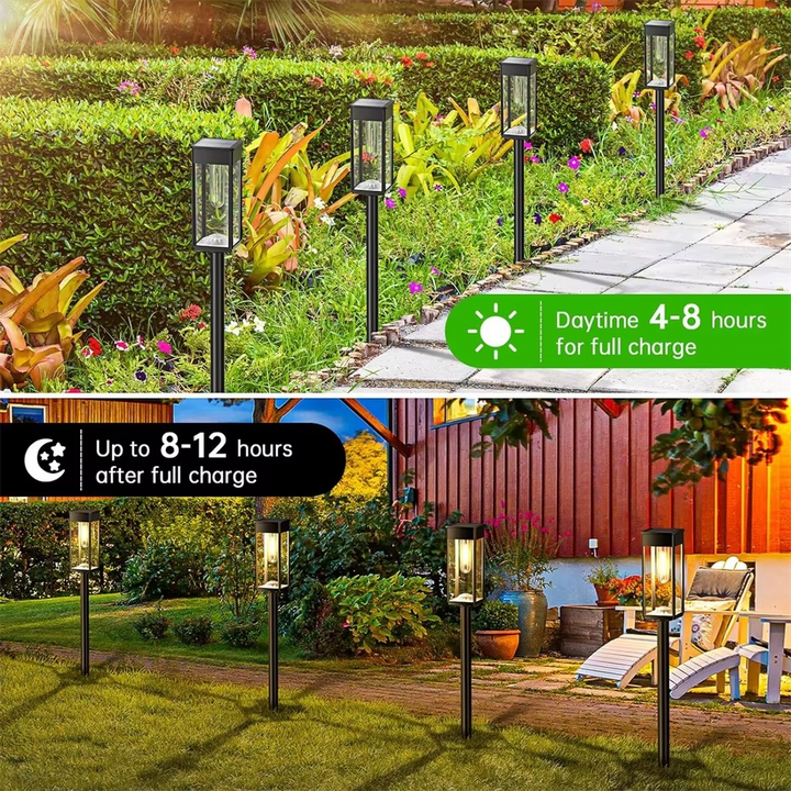 BowLift | Solar Glow Garden Path Lights – 2 Piece Set