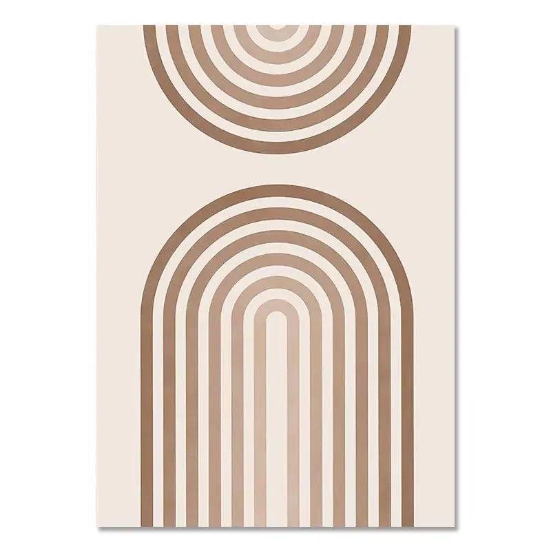 Minimalist Terracotta Sun Abstract Wall Art Fine Art Canvas Prints Modern Pictures For Living Room Bedroom Gallery Wall Art Decor | Bowlift