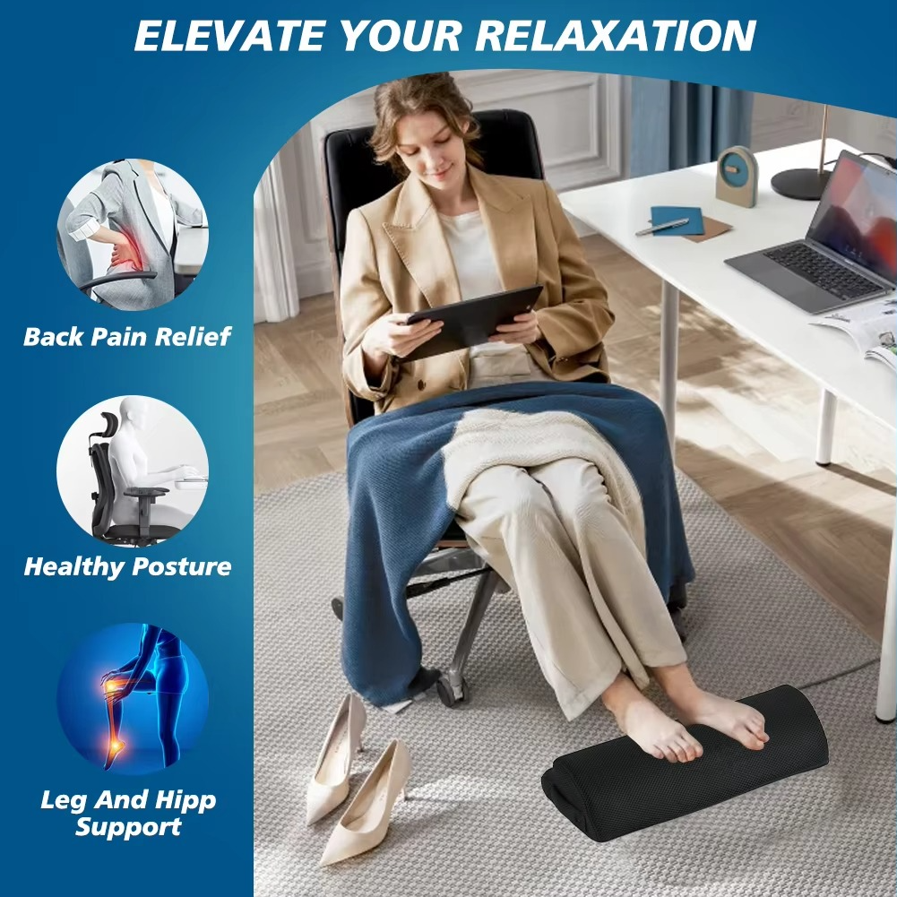 BowLift | Ergonomic Feet Pillow – Under-Desk Foot Rest Cushion for Office & Home