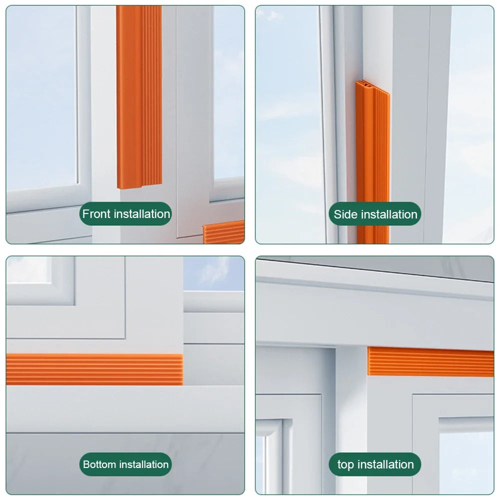 BowLift | Door seal SilentSeal Pro | PVC draft stopper without adhesive | Soundproof & energy-saving | Washable & customizable