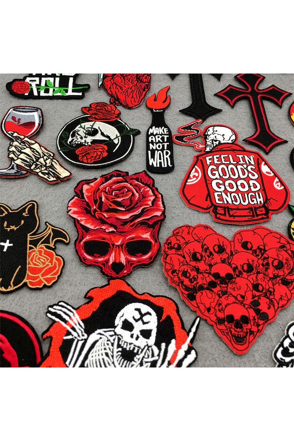 Punk embroidered patch set | Bowlift