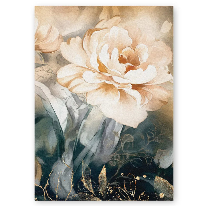 Serene Pastel Petals Floral Abstract Wall Art Fine Art Canvas Prints Modern Botany Pictures For Living Room Dining Room Art Decor | Bowlift