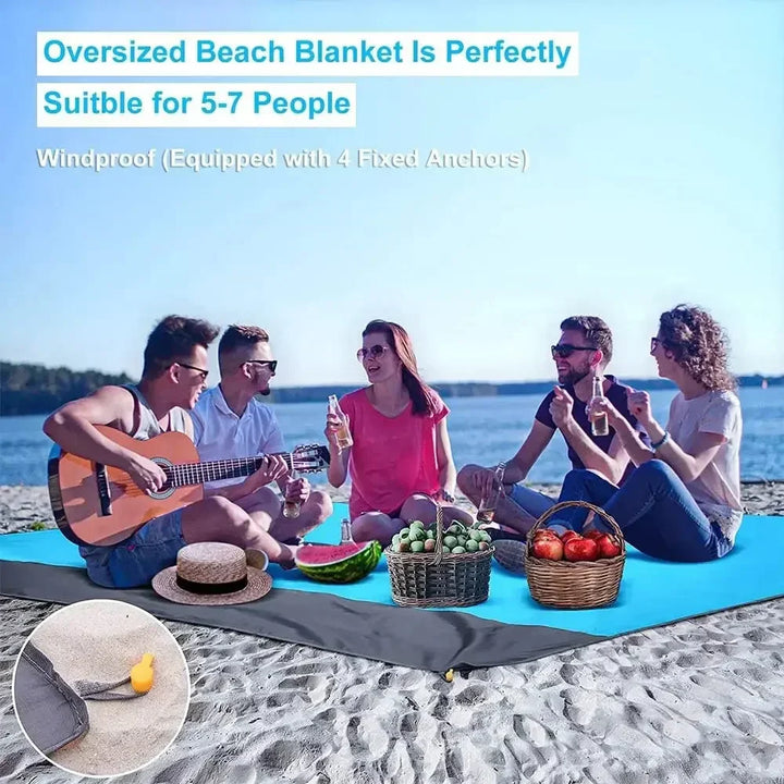 BowLift | TerraLoom Beach Blanket | 210 x 200 cm | Sand-free & Waterproof | Ultra-light & Large