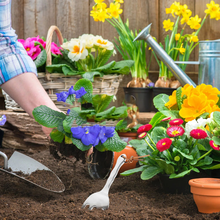 BowLift | Floravix Mini Garden Hand Rake | Lightweight & Durable | For Weeding, Digging & Soil Loosening | 20.5 cm Length