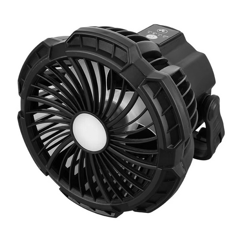 BowLift | Rechargeable Camping Fan with LED Light, Remote Control and Hanging Hook