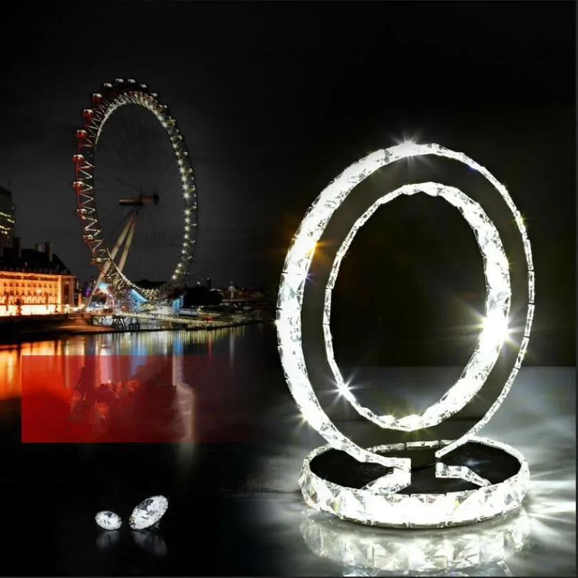 BowLift | AmbientShine | Modern Crystal Table Lamp