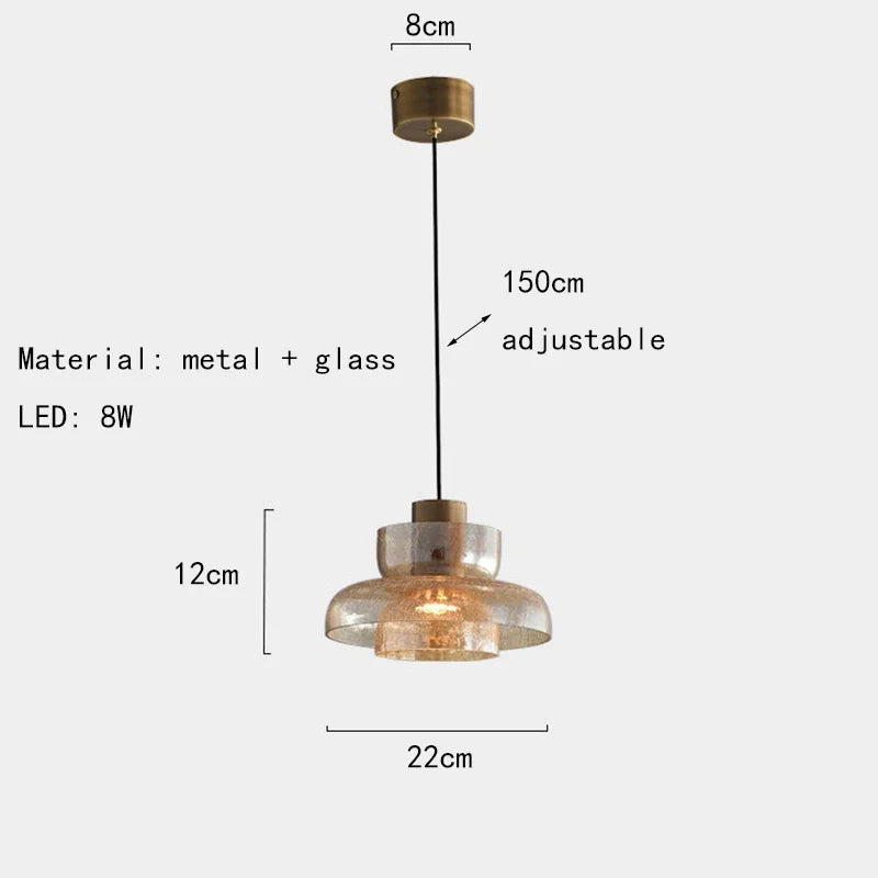 BowLift | Modern Creative Glass Pendant Lamp with Cracked Effect