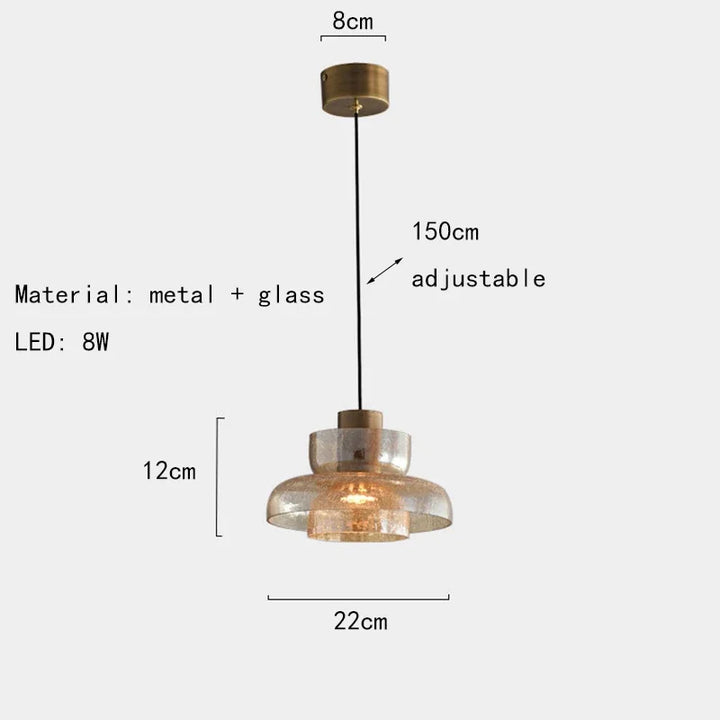 BowLift | Modern Creative Glass Pendant Lamp with Cracked Effect