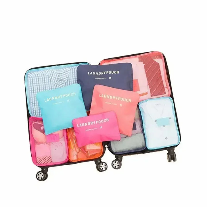 BowLift | ReiseLina Luggage Organizer Set | 6-piece | Waterproof & Space-saving | Made of Oxford Fabric