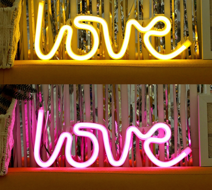 BowLift | Love Neon Letters | Create a romantic scene