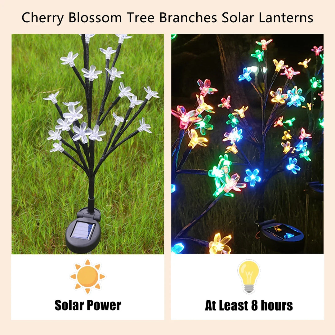 BowLift | Sakura Tree Solar Flower Pathway Outdoor Lights