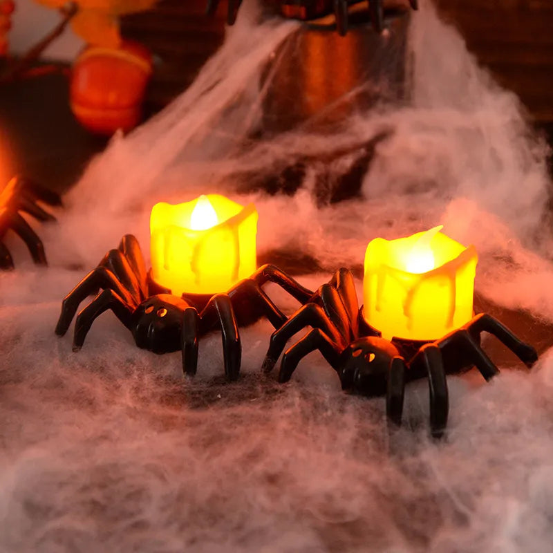 BowLift | ️Halloween Spider Tealights Spooky Electric Flickering Artificial Candles