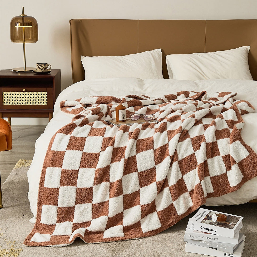 COLOURFUL CHECKERBOARD THROW | Bowlift