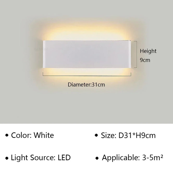 BowLift | LumiEra Modern LED Wall Lamp | Stylish Design | Warm White Light for Bedroom, Hallway & Bathroom