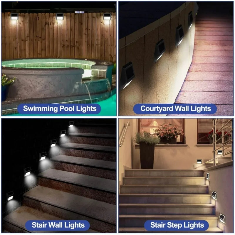 BowLift | Lunettra Solar Step Light Stainless Steel | 3 LEDs | IP45 Waterproof | Eco-Friendly & Corrosion Resistant | For Garden, Fence & Wall