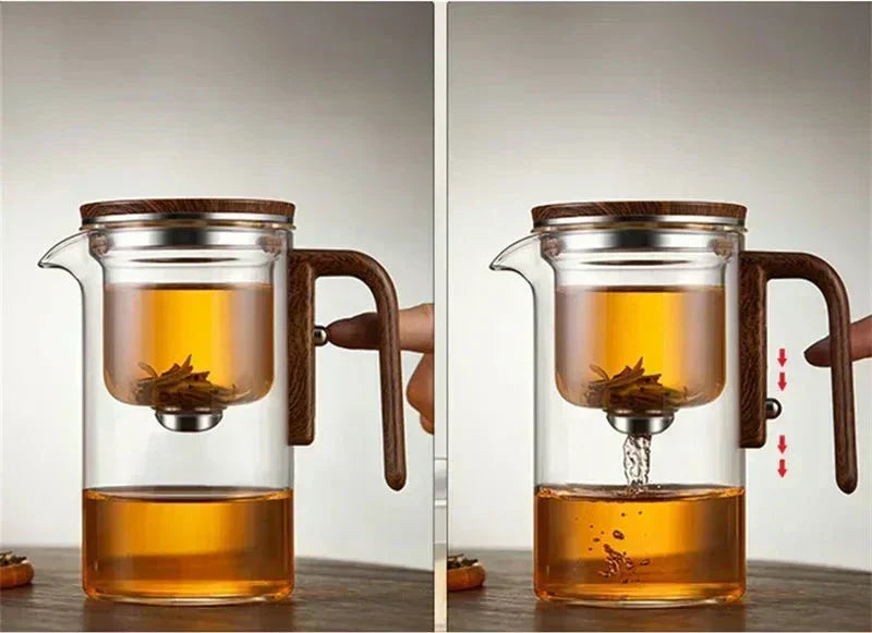 BowLift | TeaPure Glassphere – Glass Teapot with Loose Filter for Hot and Cold Tea