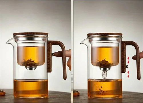 TheePuur Glassfera – Glass Teapot with loose filter for hot and cold tea | Bowlift