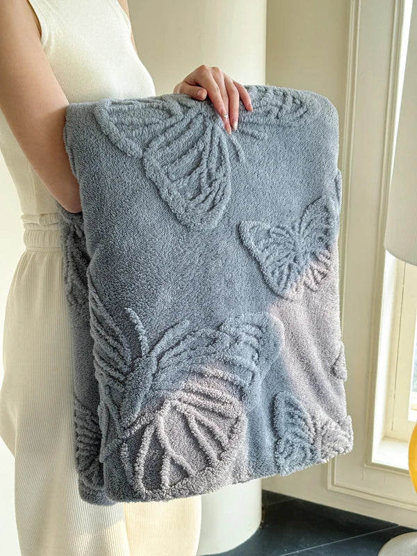 BowLift | Fleurière Flannel Blanket | 3D Butterfly Design | Soft & Warming | For Bed, Sofa & Camping