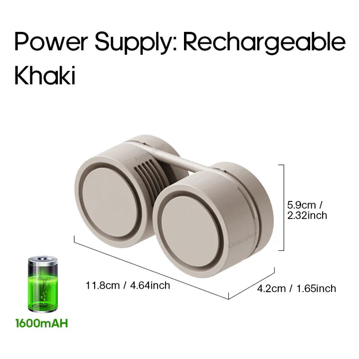 BowLift | NeckBreeze Neck Fan Bladeless | Portable & Rechargeable | 3-Stage Cooling | Quiet & Compact