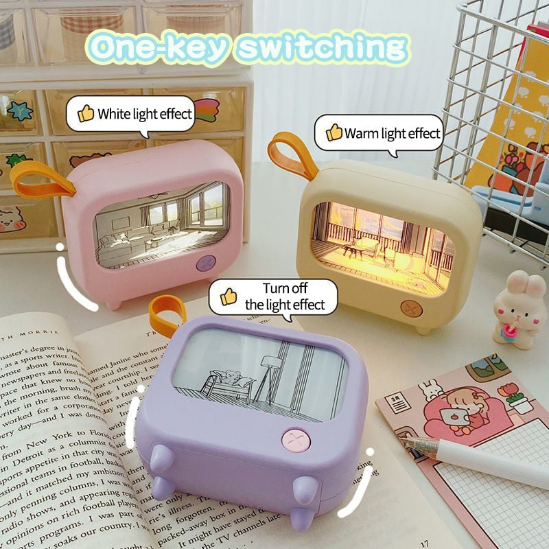 Mini Art TV Painting Decor Night Lamp | Bowlift
