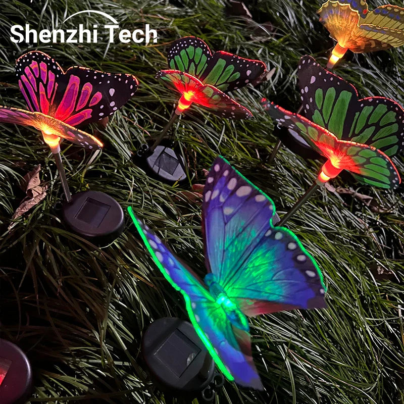 BowLift | ButterflyGlow Solar Lights | Colored LEDs | Butterfly Design for Garden & Decor