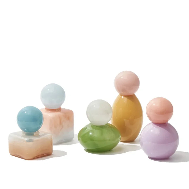 Geometric Sphere Glass Vase with Lid | Bowlift