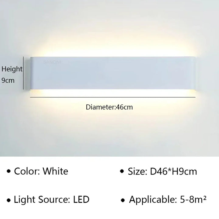BowLift | LumiEra Modern LED Wall Lamp | Stylish Design | Warm White Light for Bedroom, Hallway & Bathroom