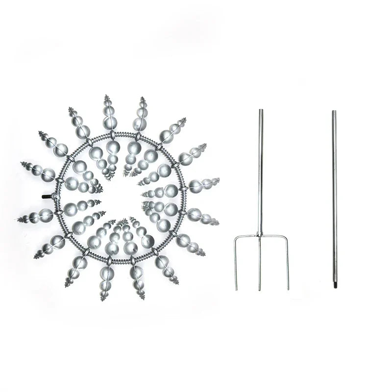 Unique Solar-Powered Kinetic Metal Windmill Spinner - Magical Wind Collectors for Patio, Garden, Lawn Outdoor Decoration Bowlift