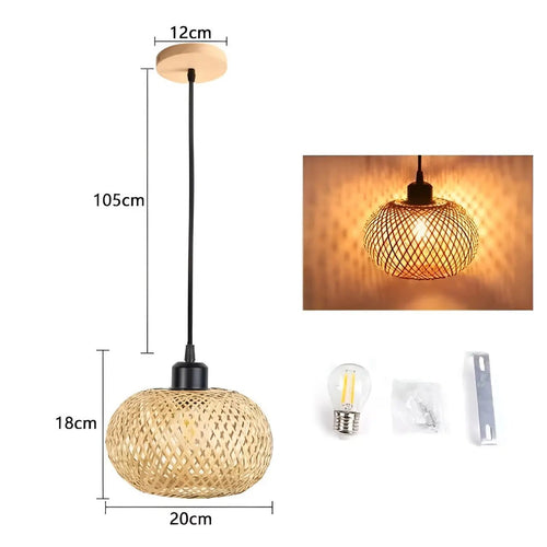 BowLift | Elegant Rattan Pendant Light: Luxury Lighting for Any Space