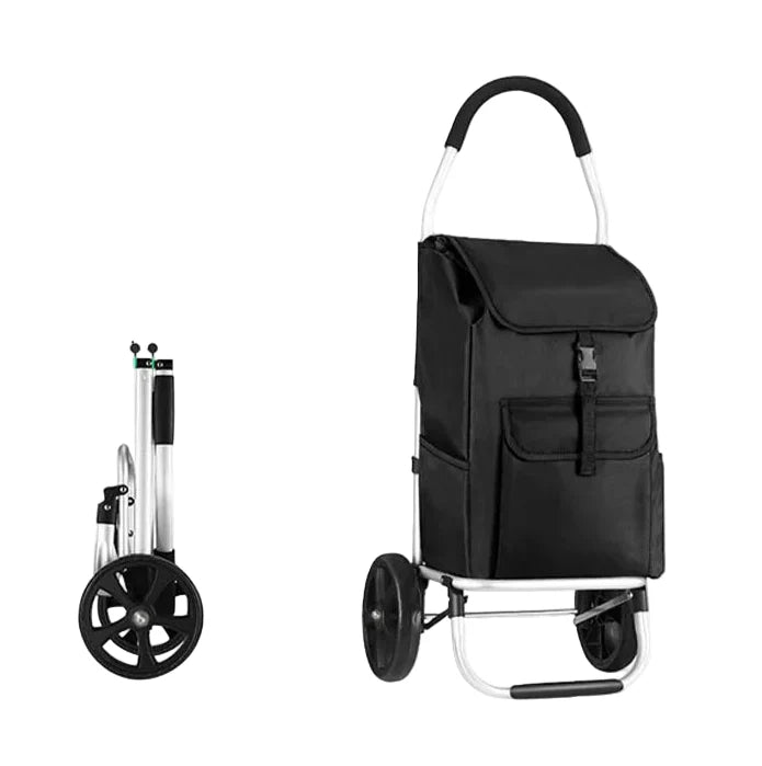BowLift | Foldable Aluminium Shopping Trolley – CarryEase
