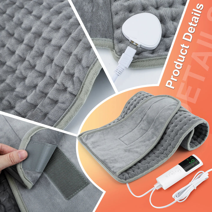 BowLift | ThermaEase Electric Heating Pad | Multifunctional Heating Belt for Back & Waist | 9 Temperature Levels & 4 Timer Options