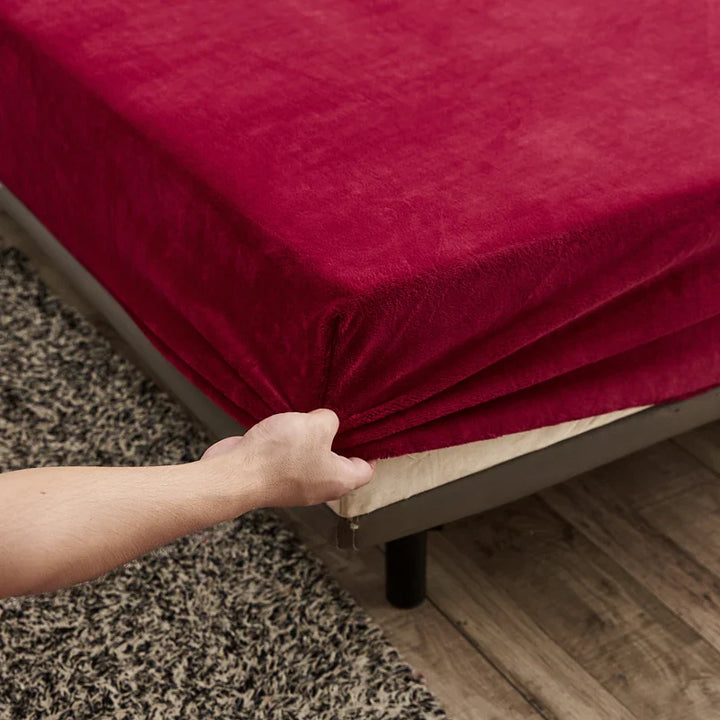 BowLift | Fitted Sheet Velura | Stretch Velvet | Soft & Warm | Mattress Protector for Winter
