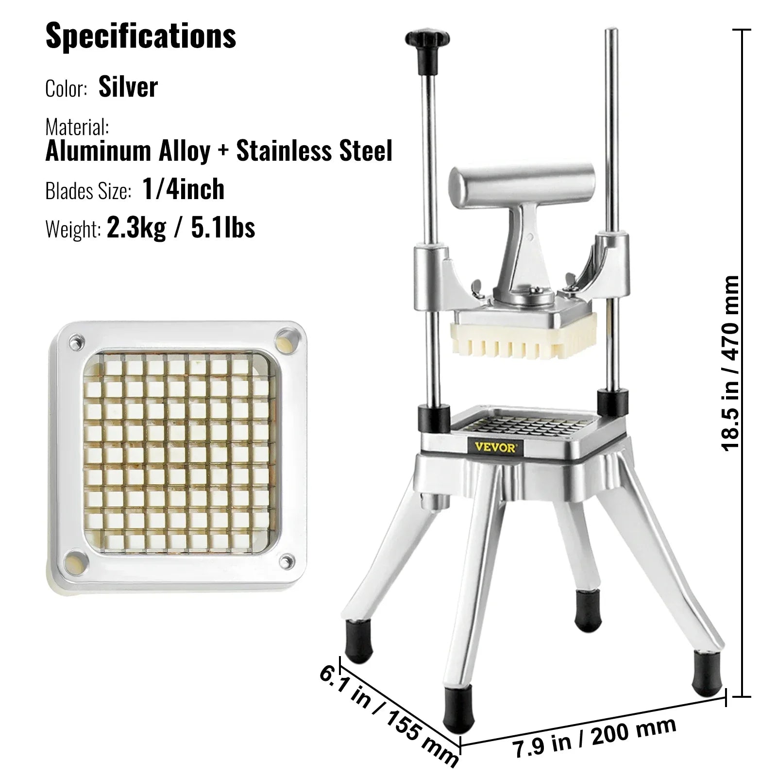 BowLift | Manual Slicing Stainless Steel Commercial Vegetable Slicer