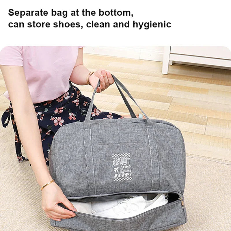 BowLift | Lugviva Foldable Travel Bag for Women | Large Weekend Bag made of Oxford Fabric | Carry-on Bag for Travel, Everyday & Sports