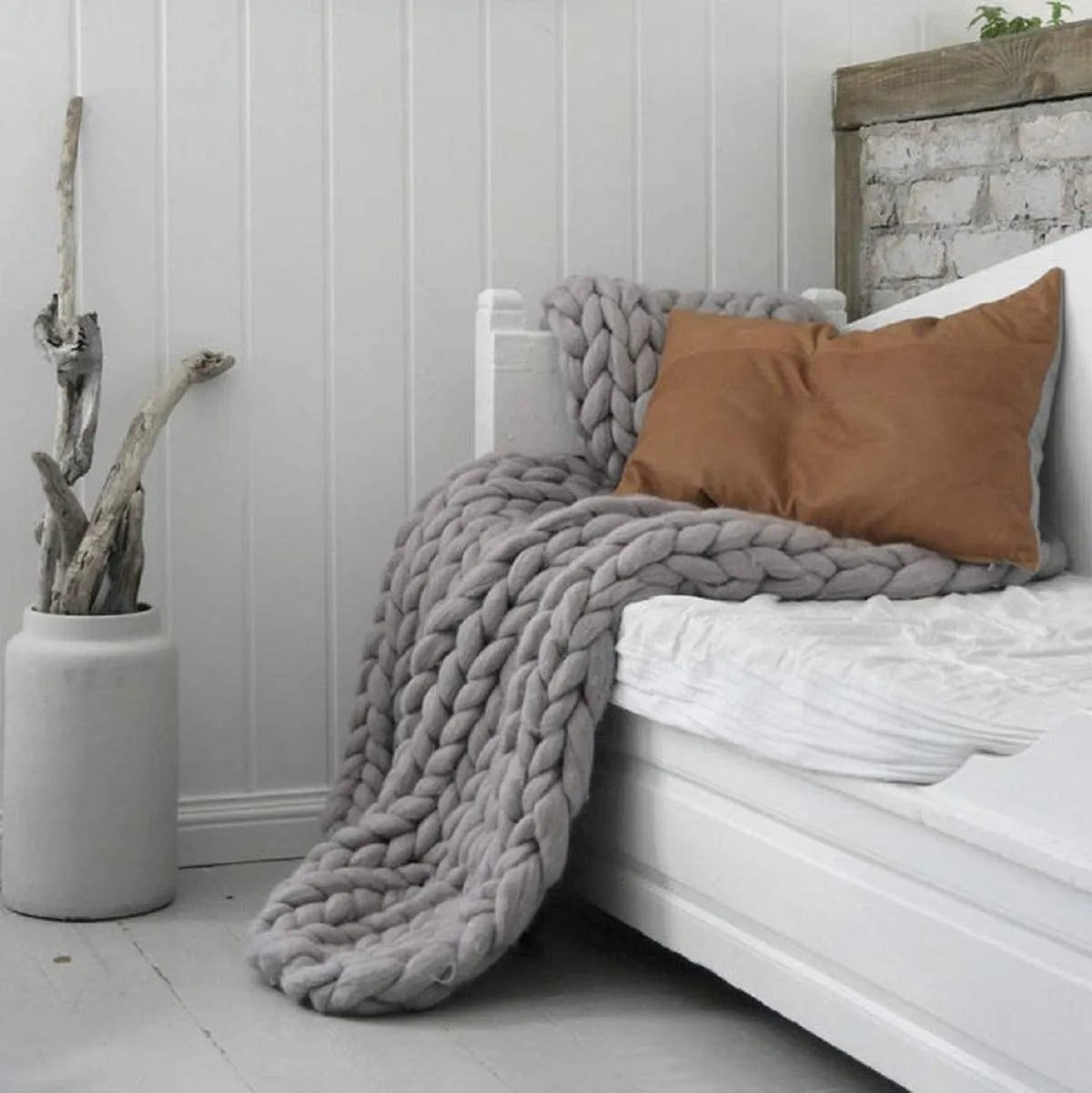 BowLift | Chunky Knit Blanket – Cozy Wool Blanket for Every Room – Soft & Warm – Perfect for Sofa and Bed