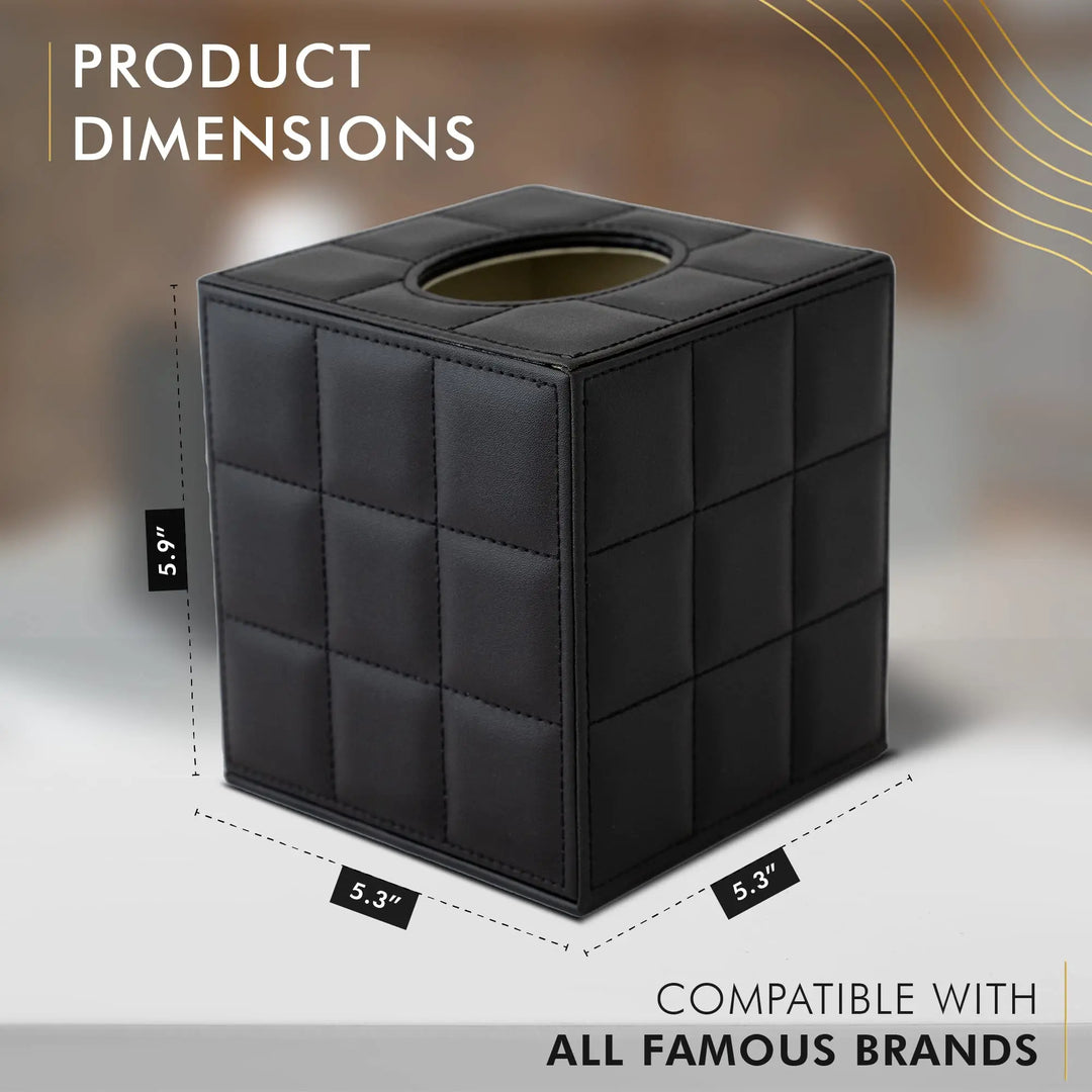 Stylish Light Luxury Leather Tissue Box For Coffee Table Dining Room Table Napkin Dispenser For Office Desktop Living Room Nordic Home Decor Accessories For Modern Living | Bowlift