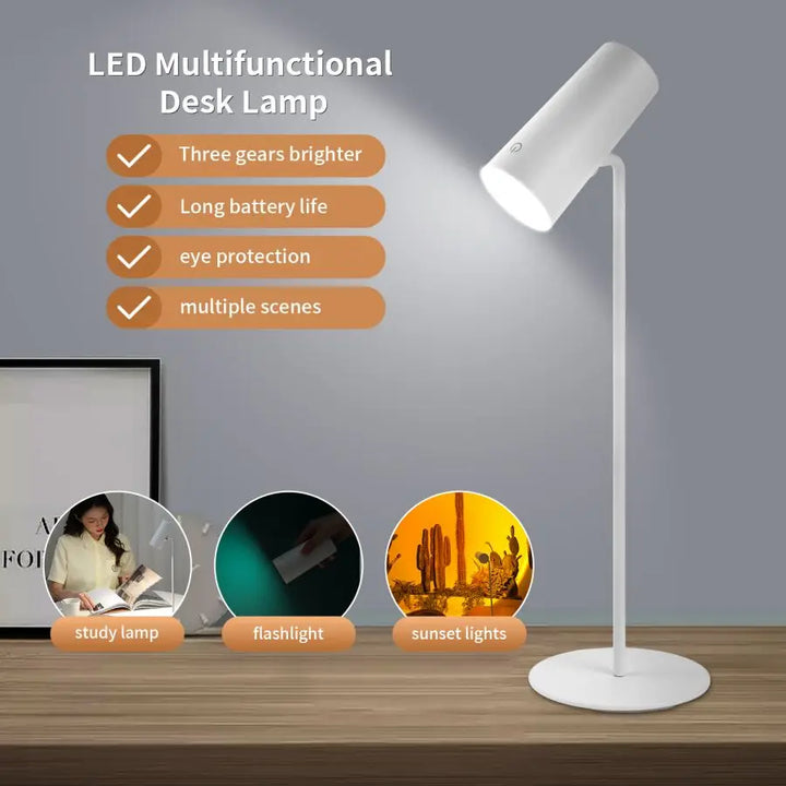 BowLift | LumiPro LED Desk Lamp | 3W | Rechargeable | 10–50 hrs. runtime | Type-C charging